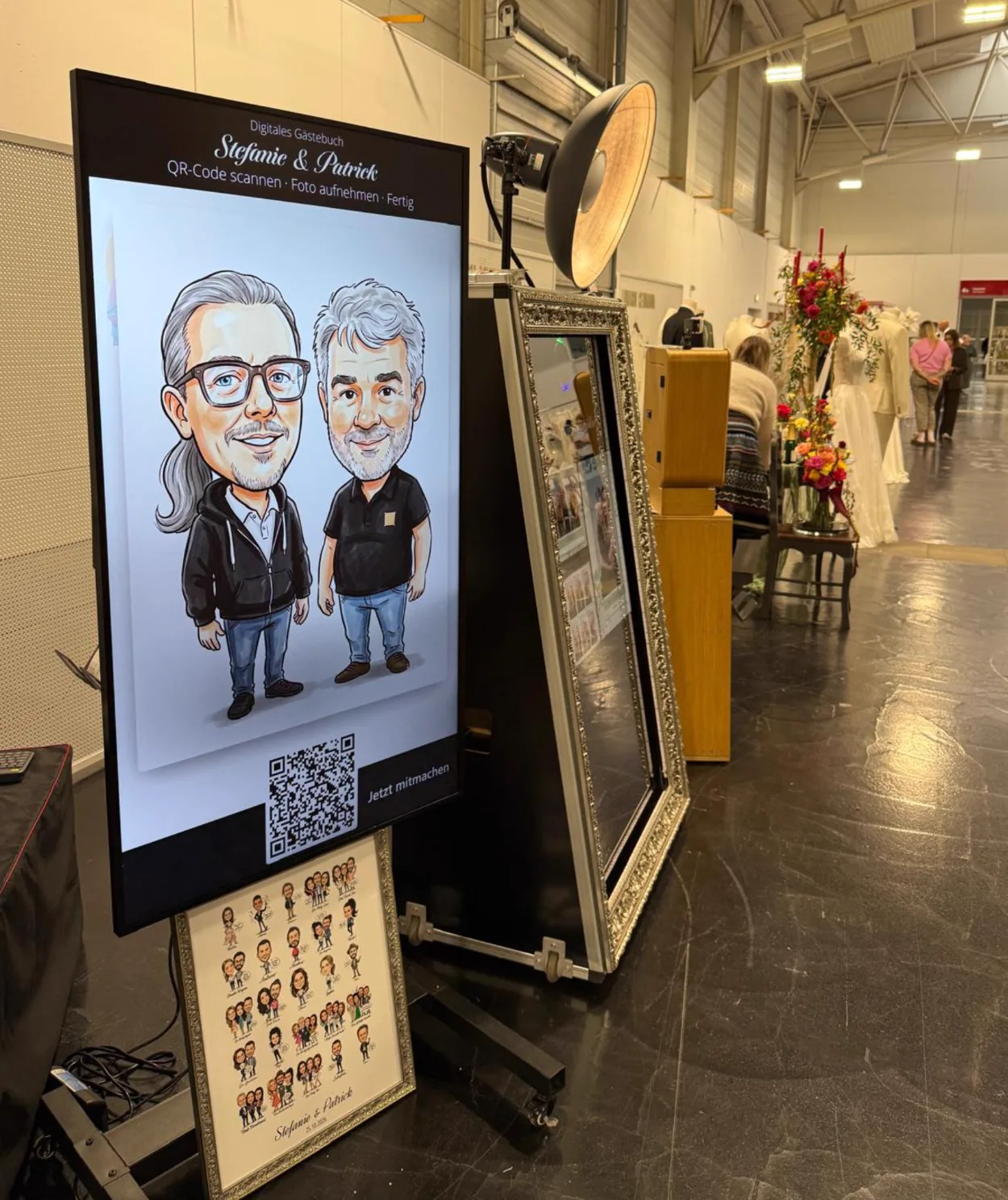 Live-Präsentation der GuestWall auf einer Hochzeitsmesse