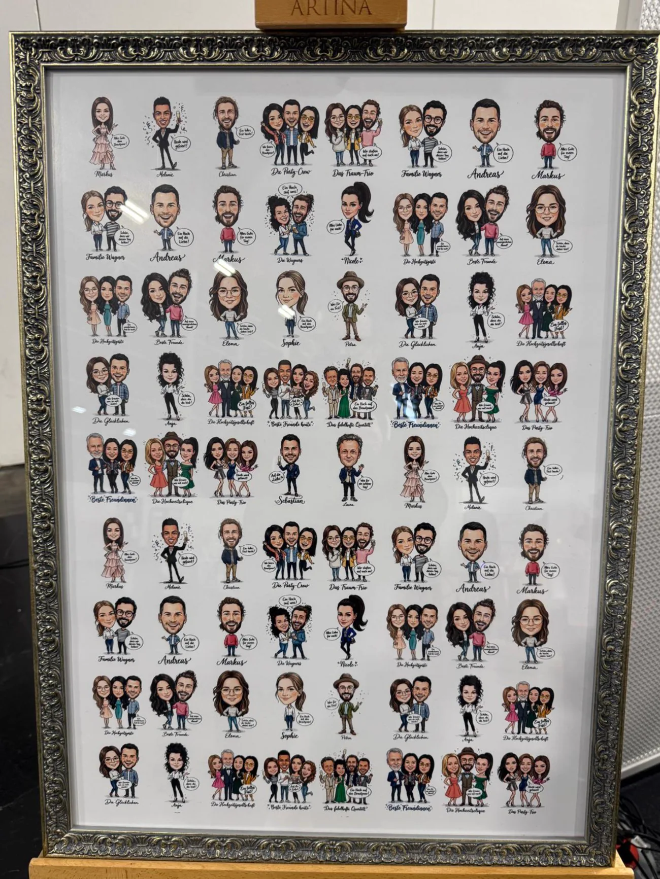Das gerahmte GuestWall-Gesamtbild aus der Hochzeitsmesse